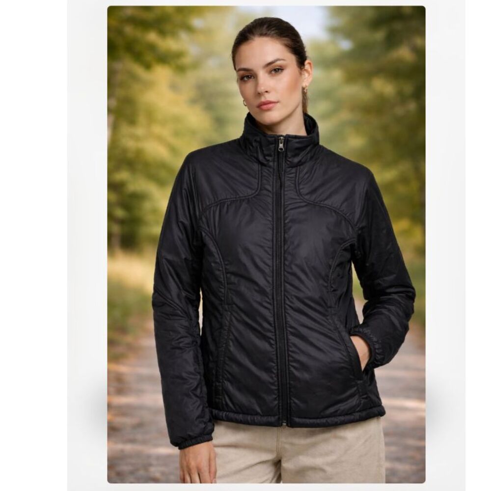LL Bean Primaloft Full Zip Jacket in Black M